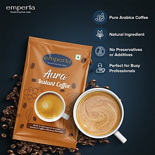 Emperia Aura Instant Coffee – Chicory Mix, 50 g Pouch